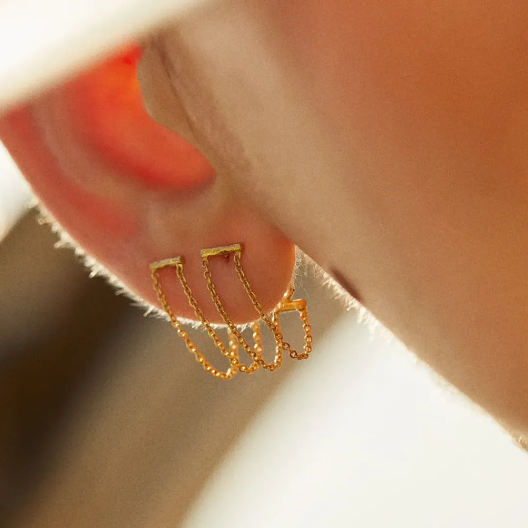 BDM Studio Pendantes|Dessous D'oreilles^boucles d’oreilles chaînes promesse