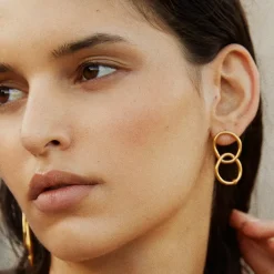 BDM Studio Pendantes|Créoles^boucles d'oreilles puces doubles Victoire