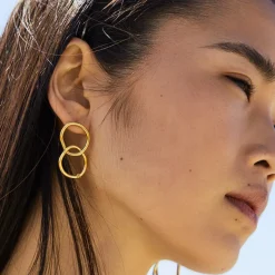 BDM Studio Pendantes|Créoles^boucles d'oreilles puces doubles Victoire